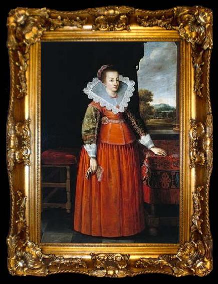 framed  Peeter Danckers de Rij Portrait of a Lady, ta009-2